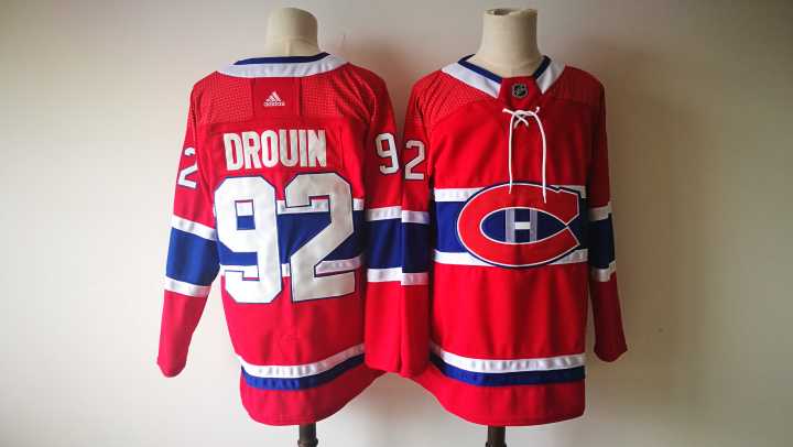 Men Montreal Canadiens #92 Drouin Red Hockey Stitched Adidas NHL Jerseys